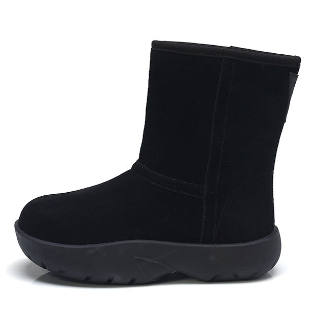 Fashion Thermal Middle Tube Trendy Bottom Snow Boots