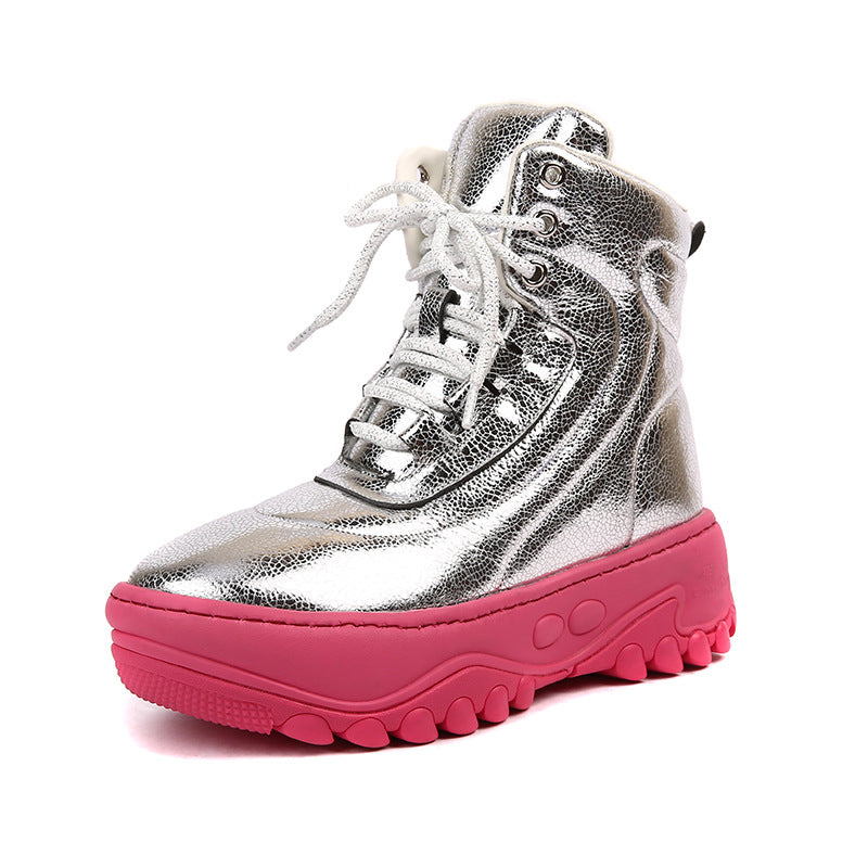 Women's Cold Protection Fleece Thick Warm Platform Cotton Snow Boots