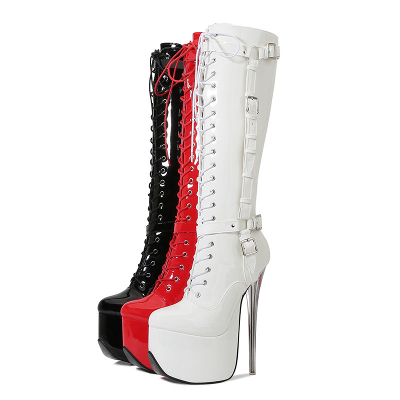 Round Head Model Stage Super High Male Female Large Heels