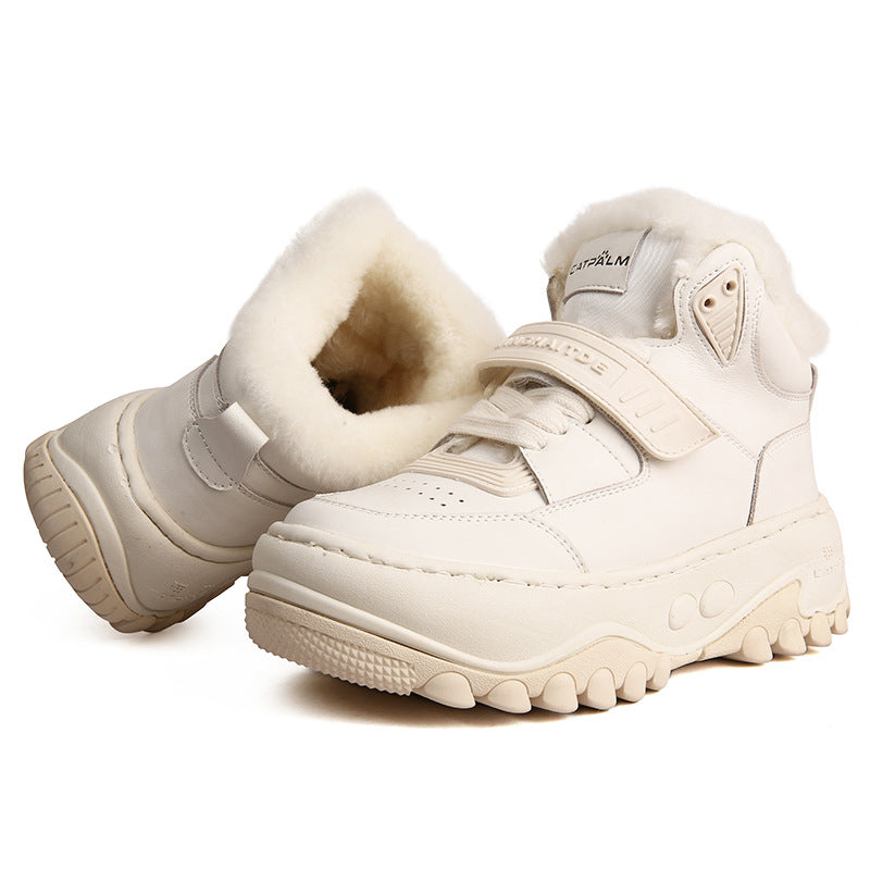 Women's Winter Thickened Fleece-lined Vintage Fashion Thick Snow Boots