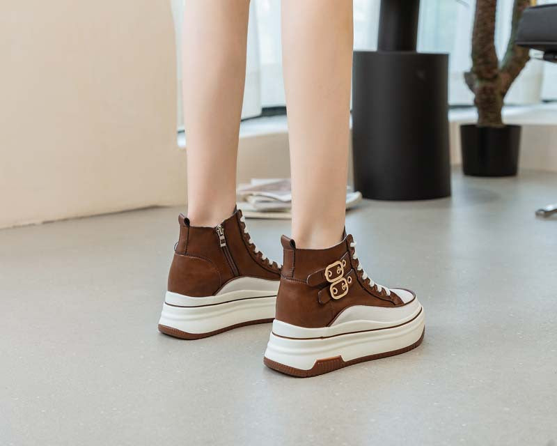 Women's Genuine Short Height Increasing Skinny Fashion Boots
