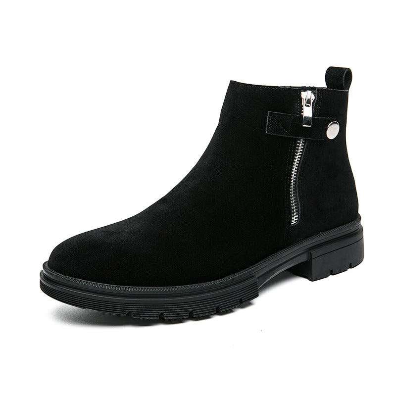 Men's Plus Size Solid Color Chelsea Fashion Boots