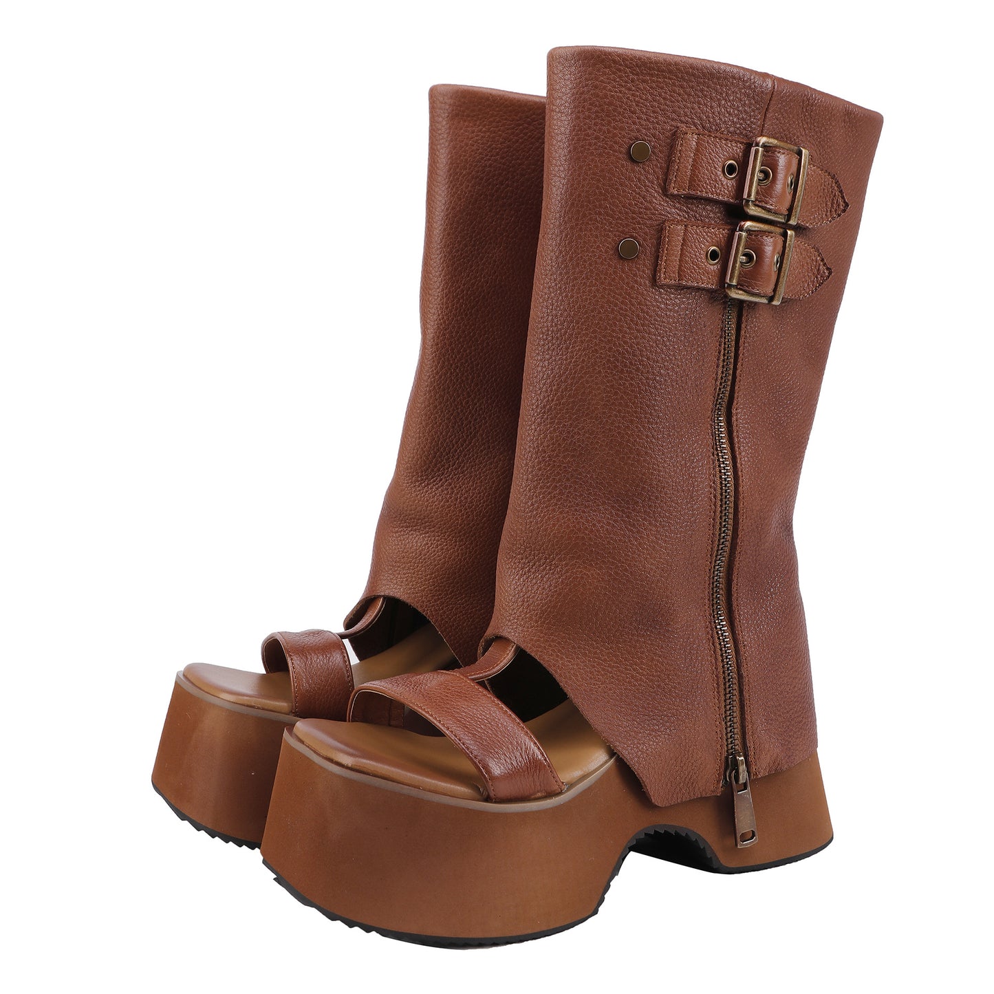Women's Personality Genuine Open Toe Style Long Platform Sandals