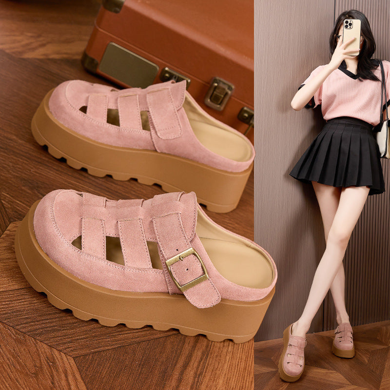 Women's Summer Closed Toe Half Outdoor Hole Sandals