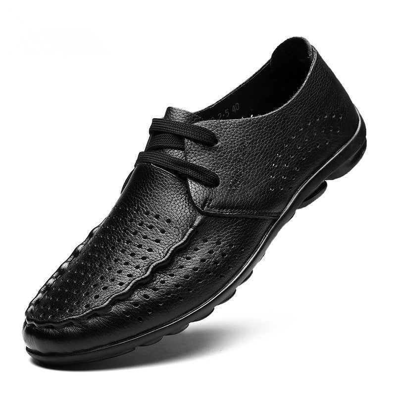 Men's Soft Bottom Lace Up Single Layer Casual Shoes