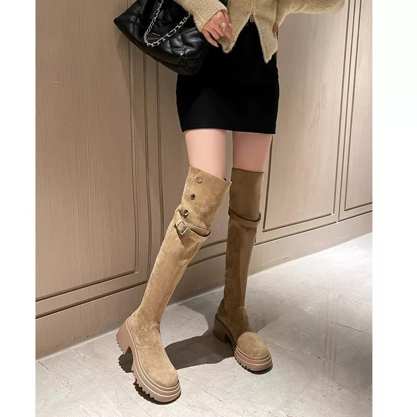 Women's Raise The Bottom Two-way Wear Over Knee Boots