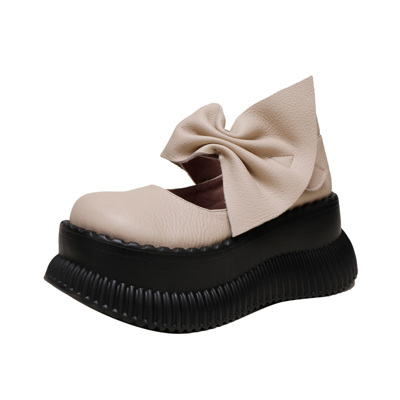 Genuine Platform Shallow Mouth With Four Casual Shoes