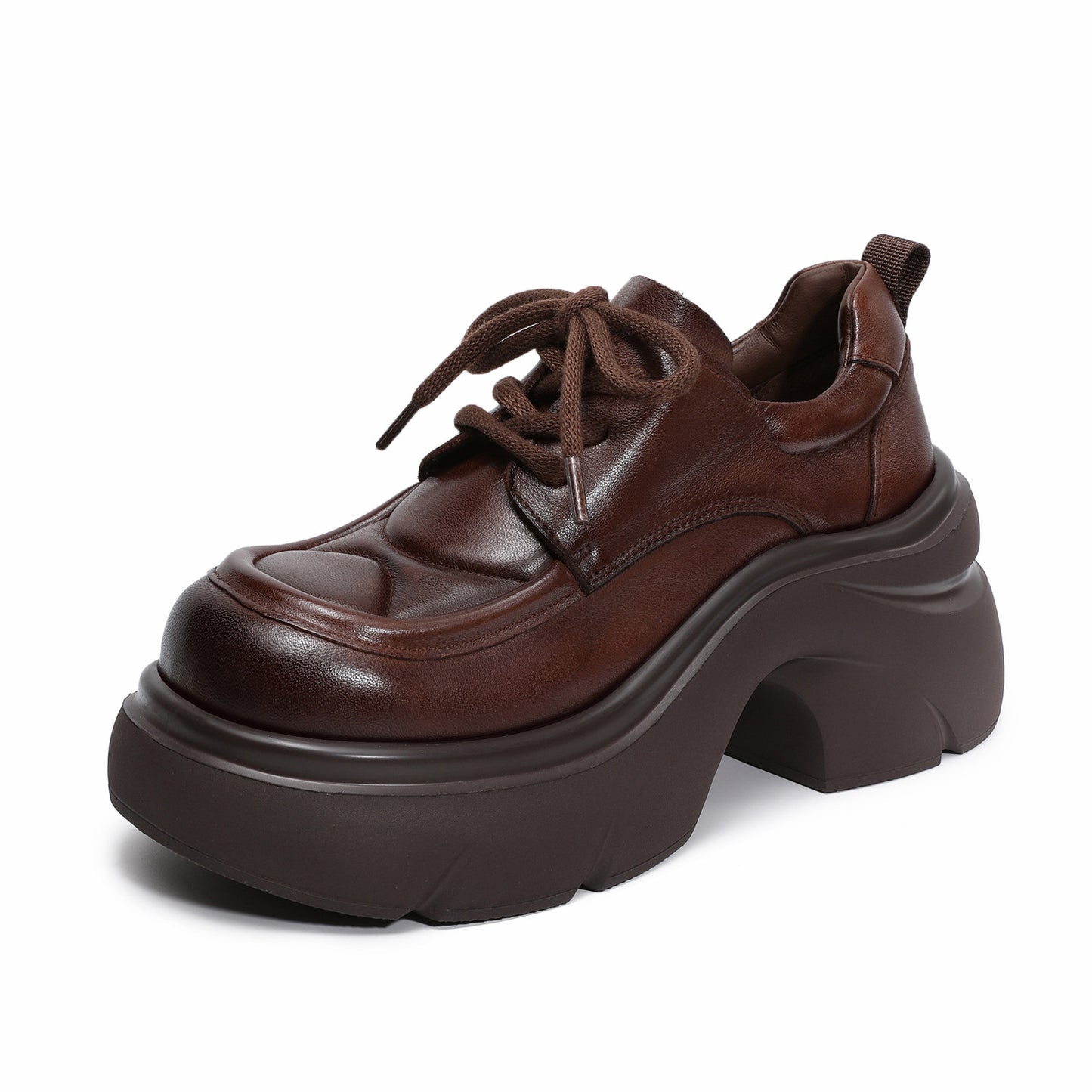 Women's Toe Small Thick Bottom Autumn Genuine Stylish Deep Mouth Women's Casual Shoes