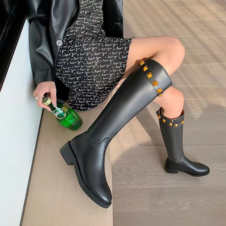Women's Retro Western Cowboy Early Autumn Below Boots