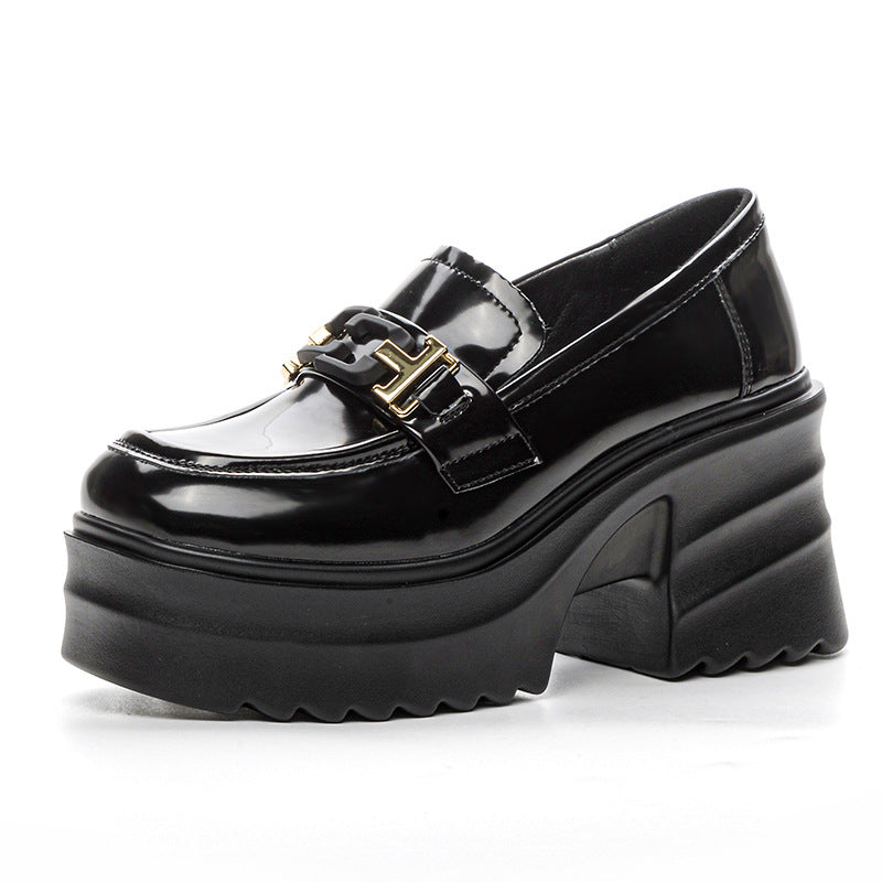 Women's Bottom Small Spring Black British Style Women's Shoes