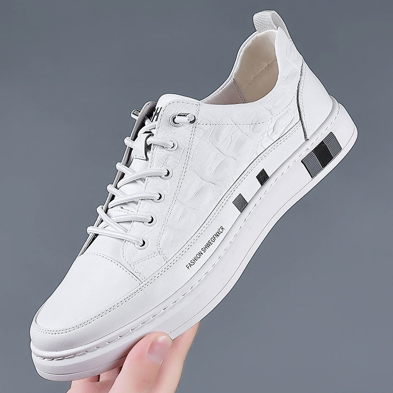 Men's Cowhide Easy Wear Fashion Sports Board Sneakers