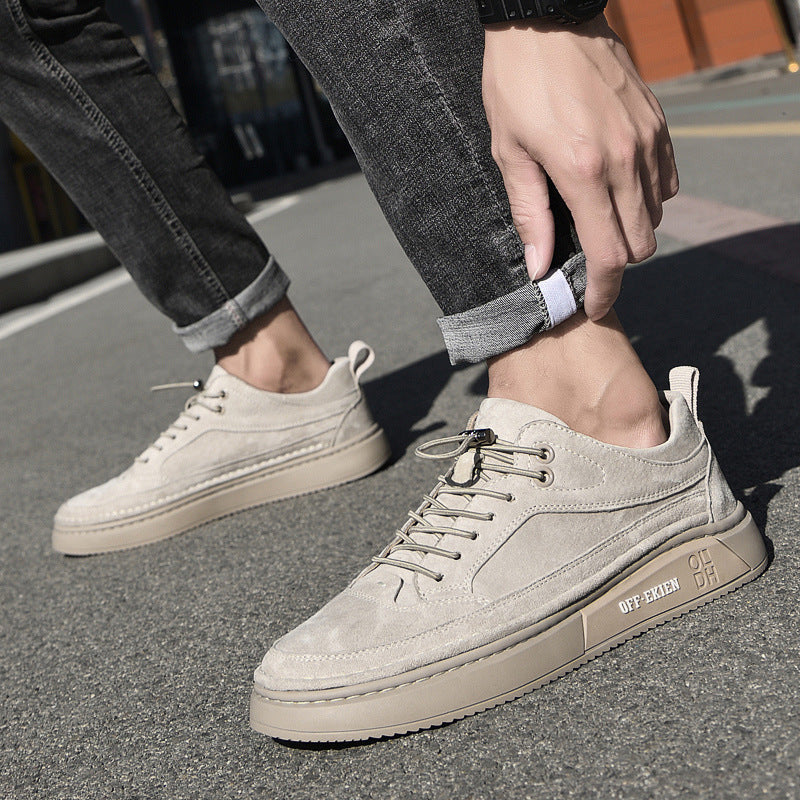 Men's Board Spring Flat Retro Green Plus Size Trendy Casual Shoes