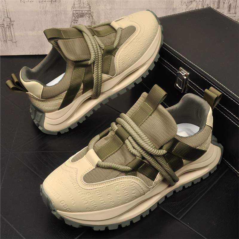 Men's Thick Bottom Color Matching Light Luxury High-grade Men's Board Shoes
