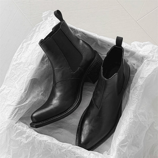 Women's & Men's Pointed Toe Raise The Bottom Chelsea Boots