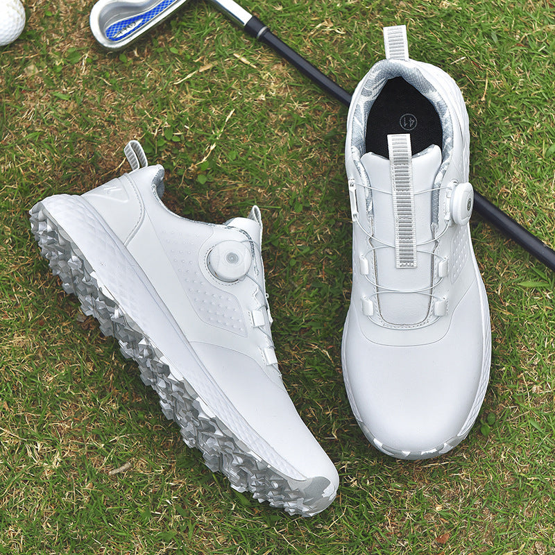 Women's & Men's Golf Couple Comfortable Waterproof Automatic Knob Sneakers