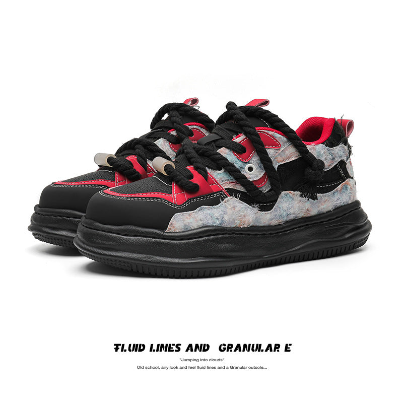 Men's Niche National Fashion Couple Dissoed Invisible Height Men's Board Shoes