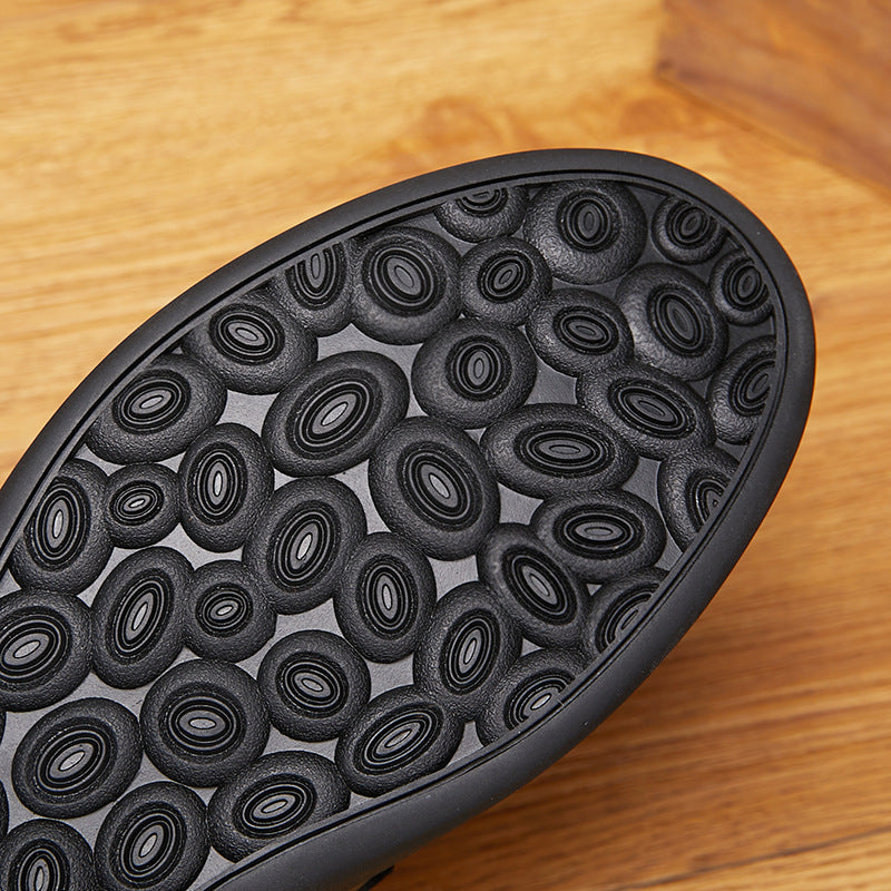 Men's Running Volume Spring Genuine Slip-on Flat Casual Shoes