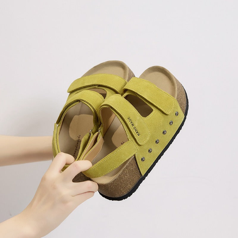 Women's Summer Wear Genuine Thick-soled Small Height Slippers