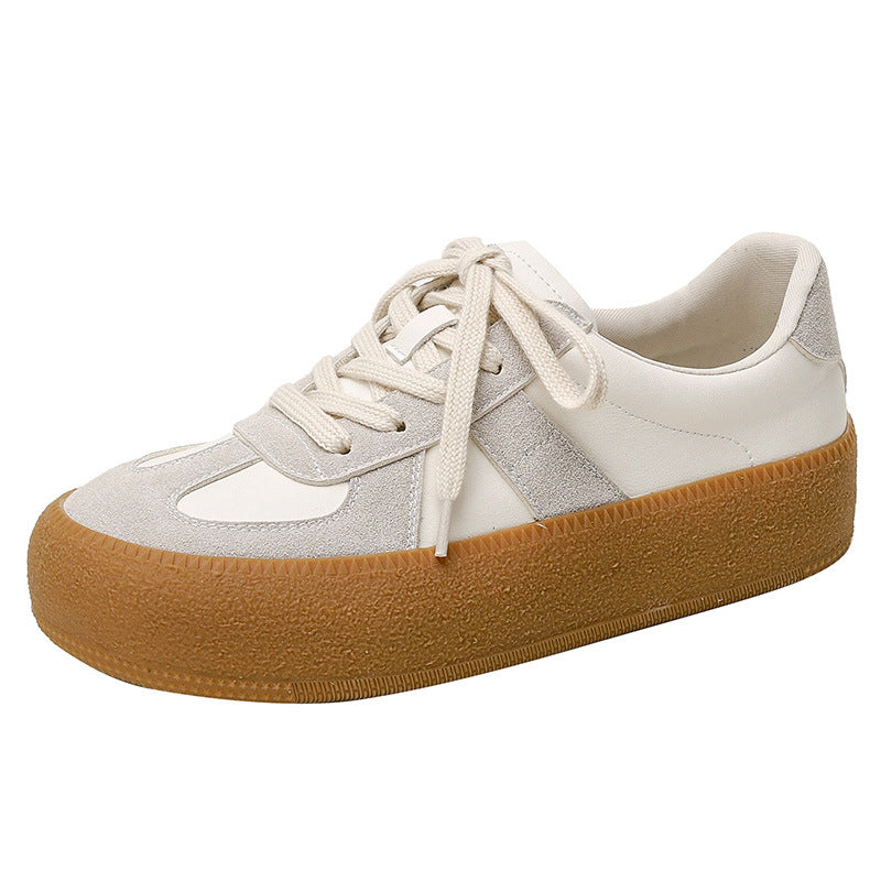 Women's Thick-soled Sports White Genuine German Training Sneakers