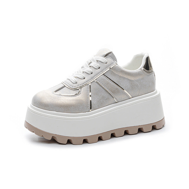 Women's Bottom Height Increasing Insole Retro Fashion Casual Shoes