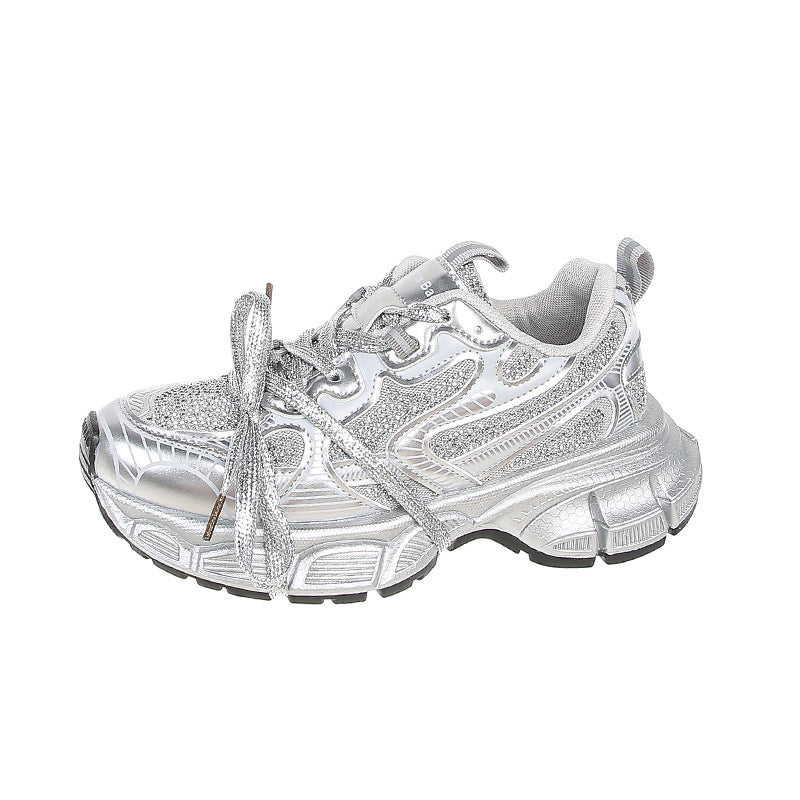 Women's Dad Autumn Thick Bottom Mesh Breathable Sneakers