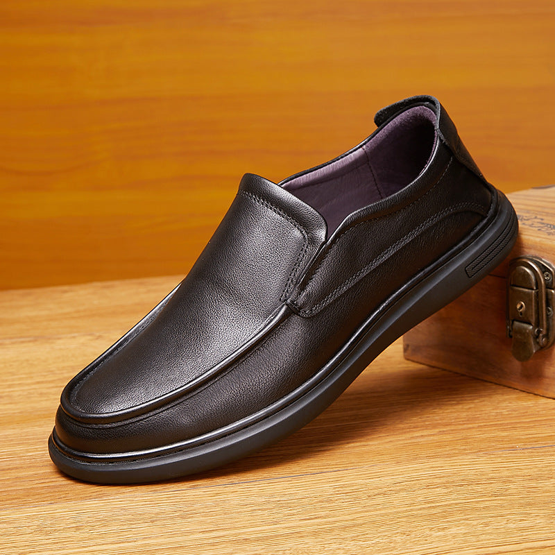 Men's Running Volume Spring Genuine Slip-on Flat Casual Shoes