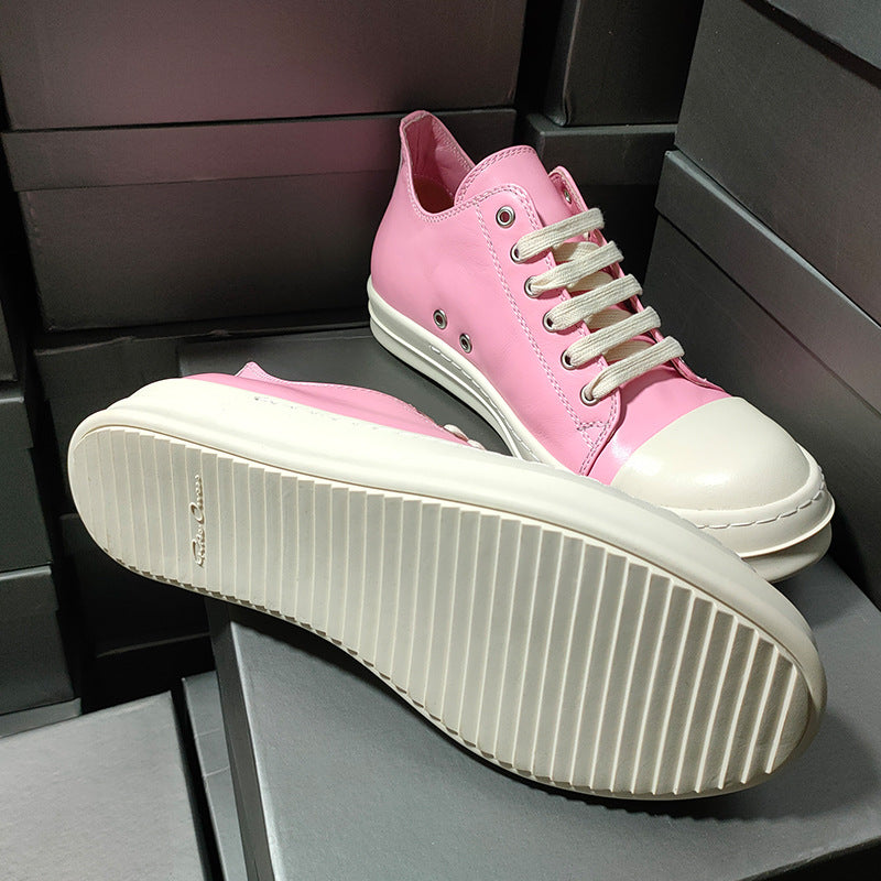 Summer Unisex Pink Sheepskin Leisure Sports Thick Casual Shoes