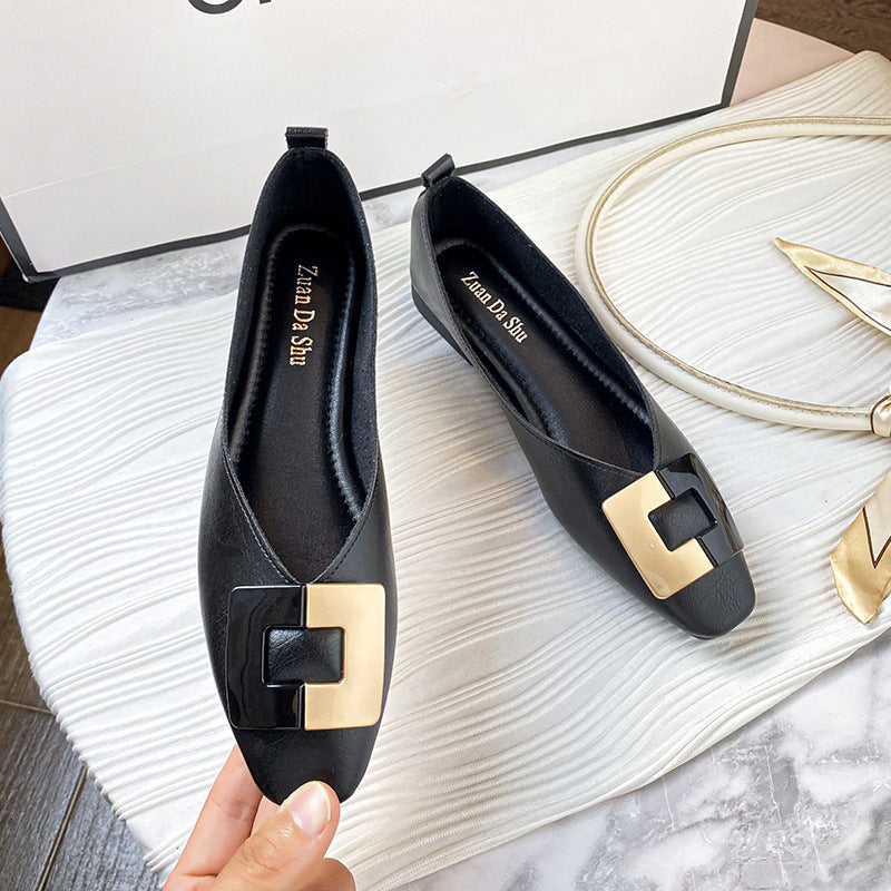 Women's V Cut Soft Bottom Surface Niche Heels