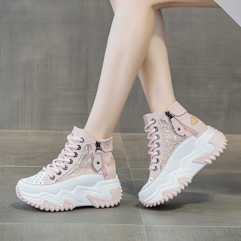 Women's Chinese Style Satin Surface Embroidered Printed Women's Casual Shoes