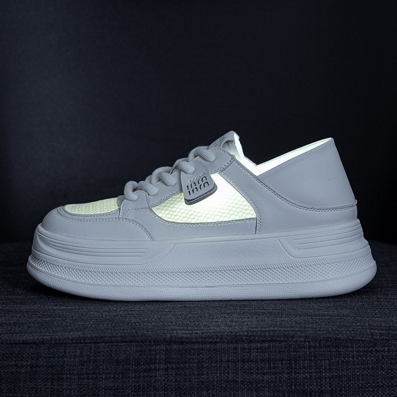 Women's Mesh Breathable White Summer Platform Sports Sneakers