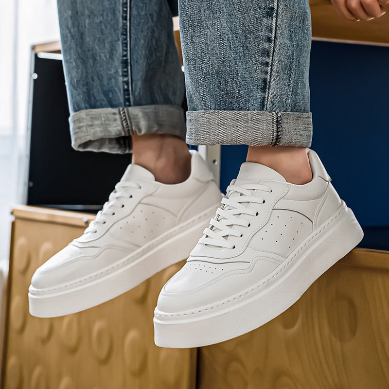 Men's Color Platform White Board British Retro Sneakers