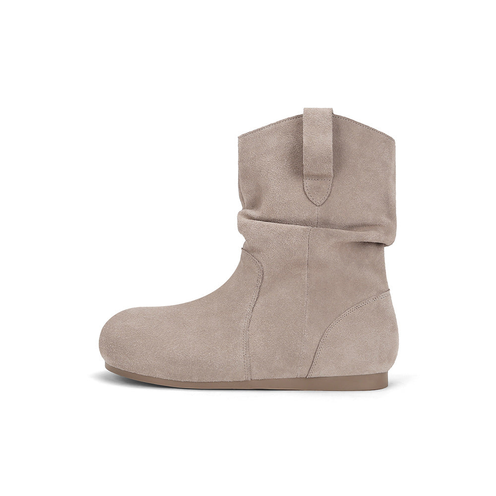 Island Warm With Veet Pleated Pile Style Boots