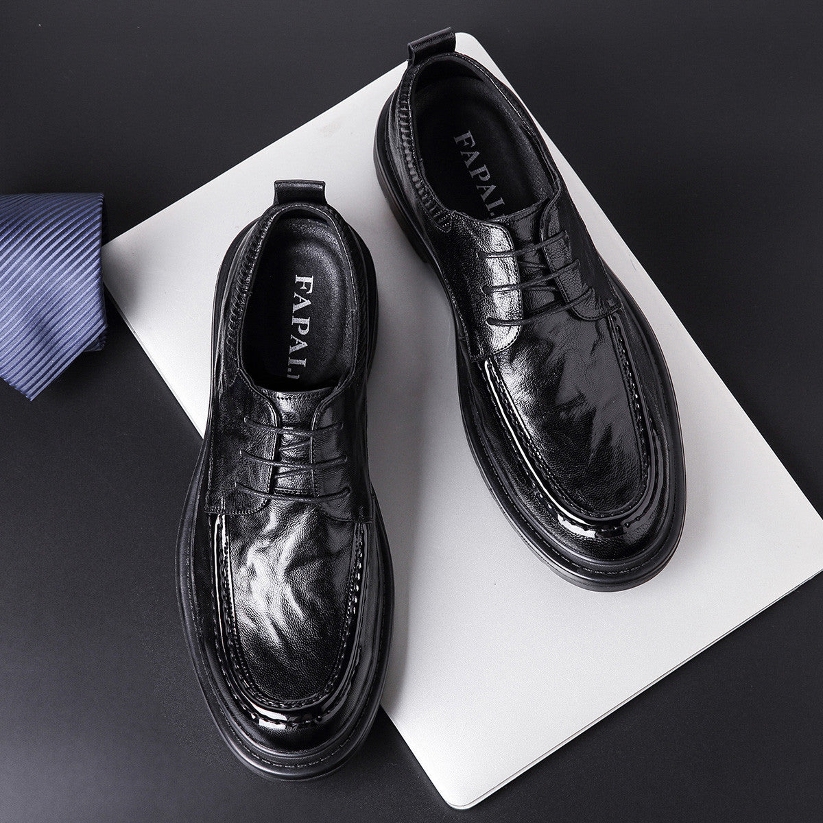 Men's Style Genuine Business Formal Wear Derby Leather Shoes