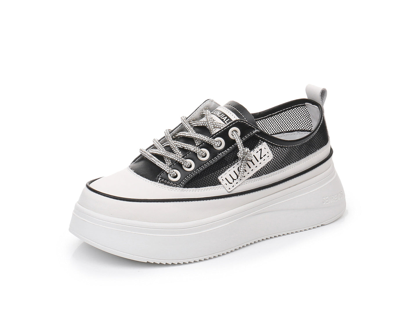 Women's & Men's Four White Front Fashion Thick Bottom Men's Shoes