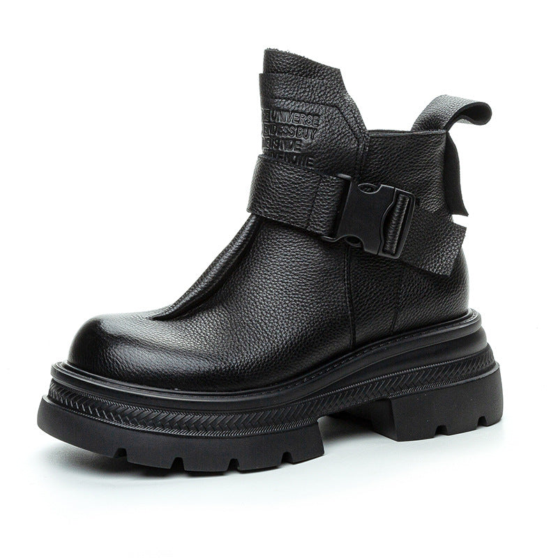 Women's Lightweight Soft Sole First Layer Cowhide Boots
