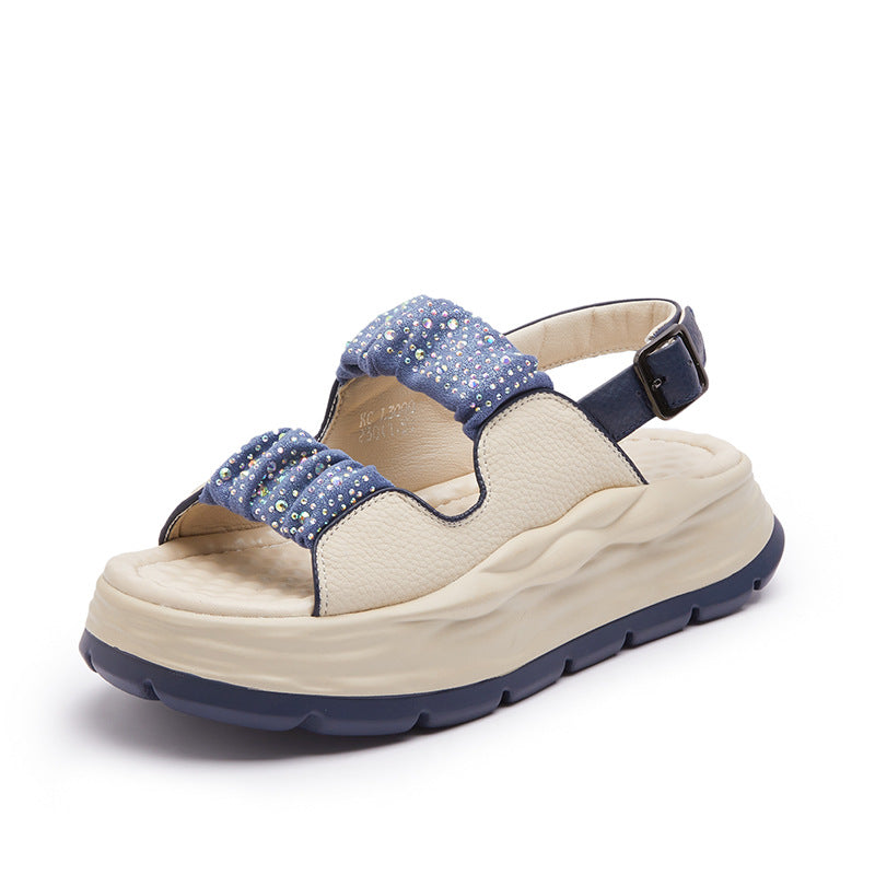 Women's Height Increasing Insole Platform White Dad Casual Shoes