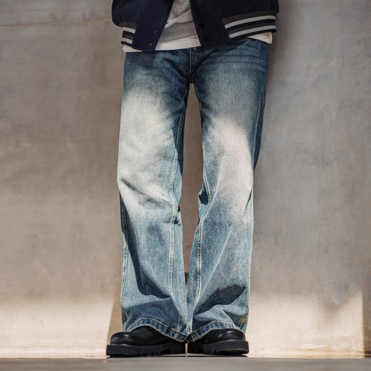 Men's Derby Platform Extra Black Round Head Leather Shoes
