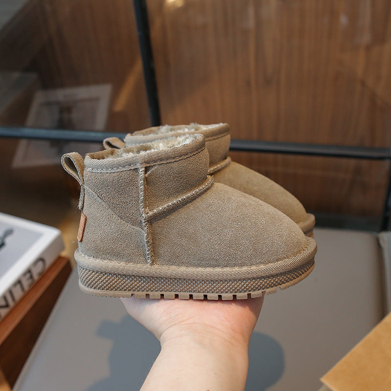 Children's Genuine For Winter Fleece-lined Thickened Boy's Kid's Snow Boots