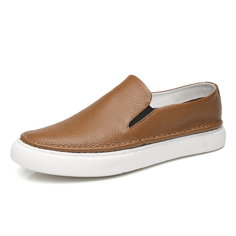 Men's Board Trendy Slip-on Comfortable Cowhide Sneakers