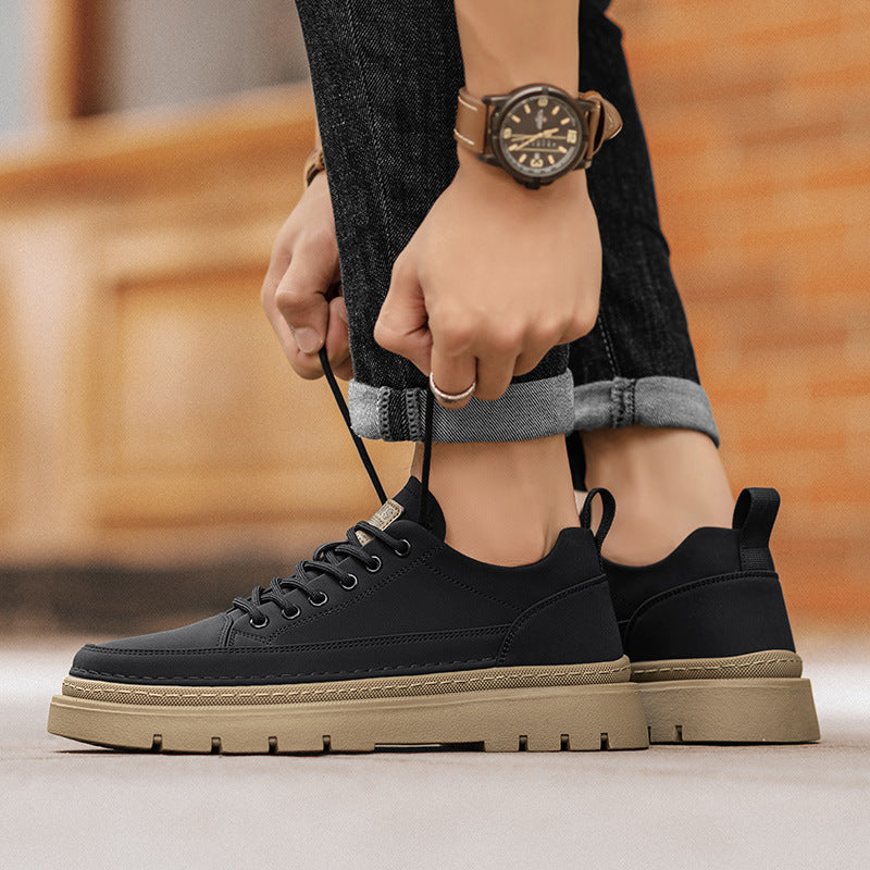 Men's Fashion Platform Comfortable Green British Trendy Sneakers