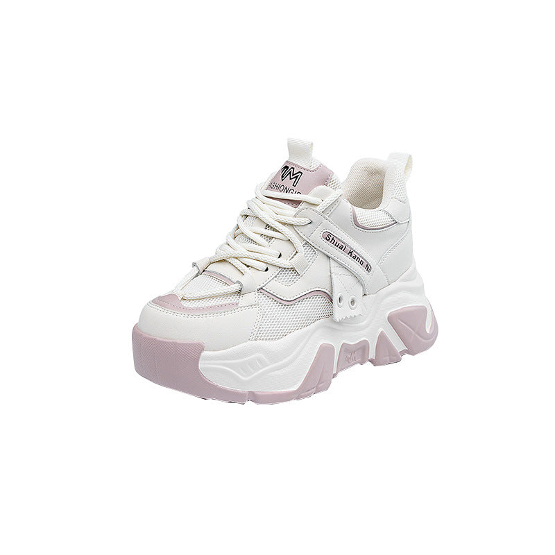 Women's Spring Platform Height Increasing Insole Daddy Versatile Casual Shoes