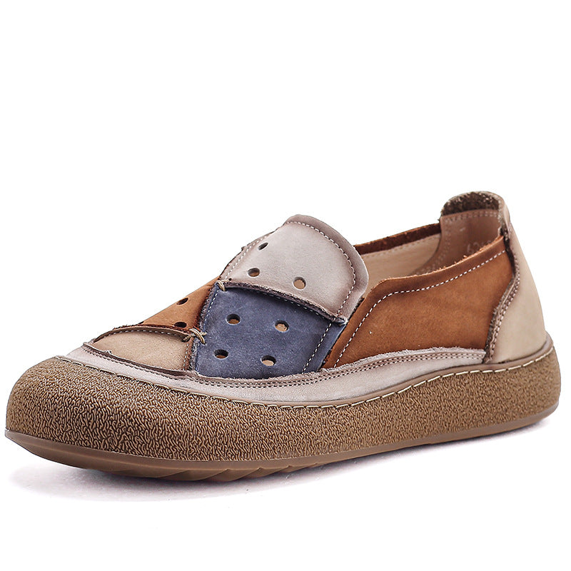 Women's Layer Cowhide Muffin Platform Fashion Genuine Assorted Casual Shoes