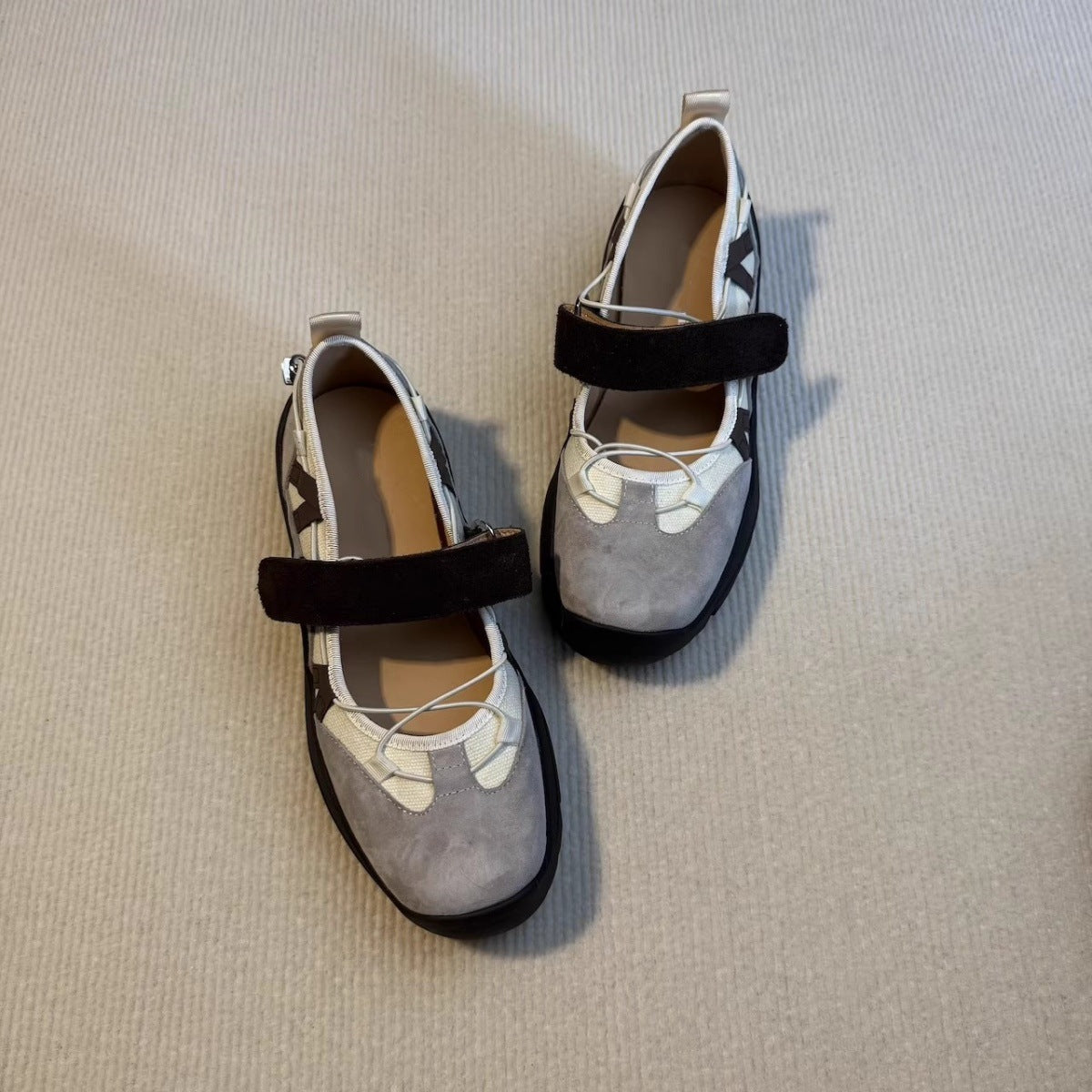Women's Niche Design Mechanical Style Sports Ballet Thick Bottom Shallow Mouth Women's Fashion Shoes