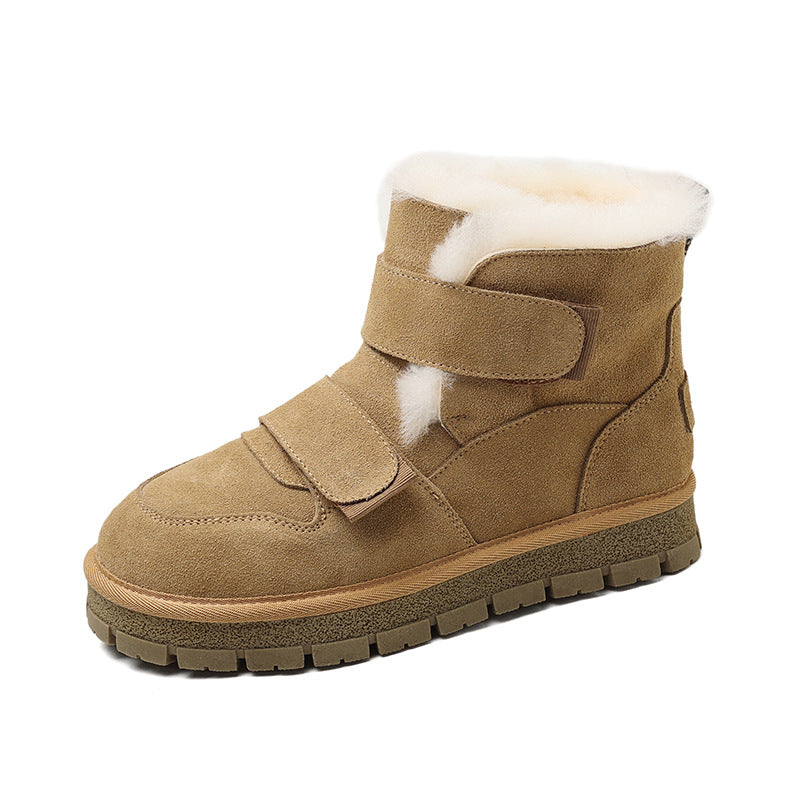 Women's Winter Fleece-lined Thick Short Trendy Bottom Boots