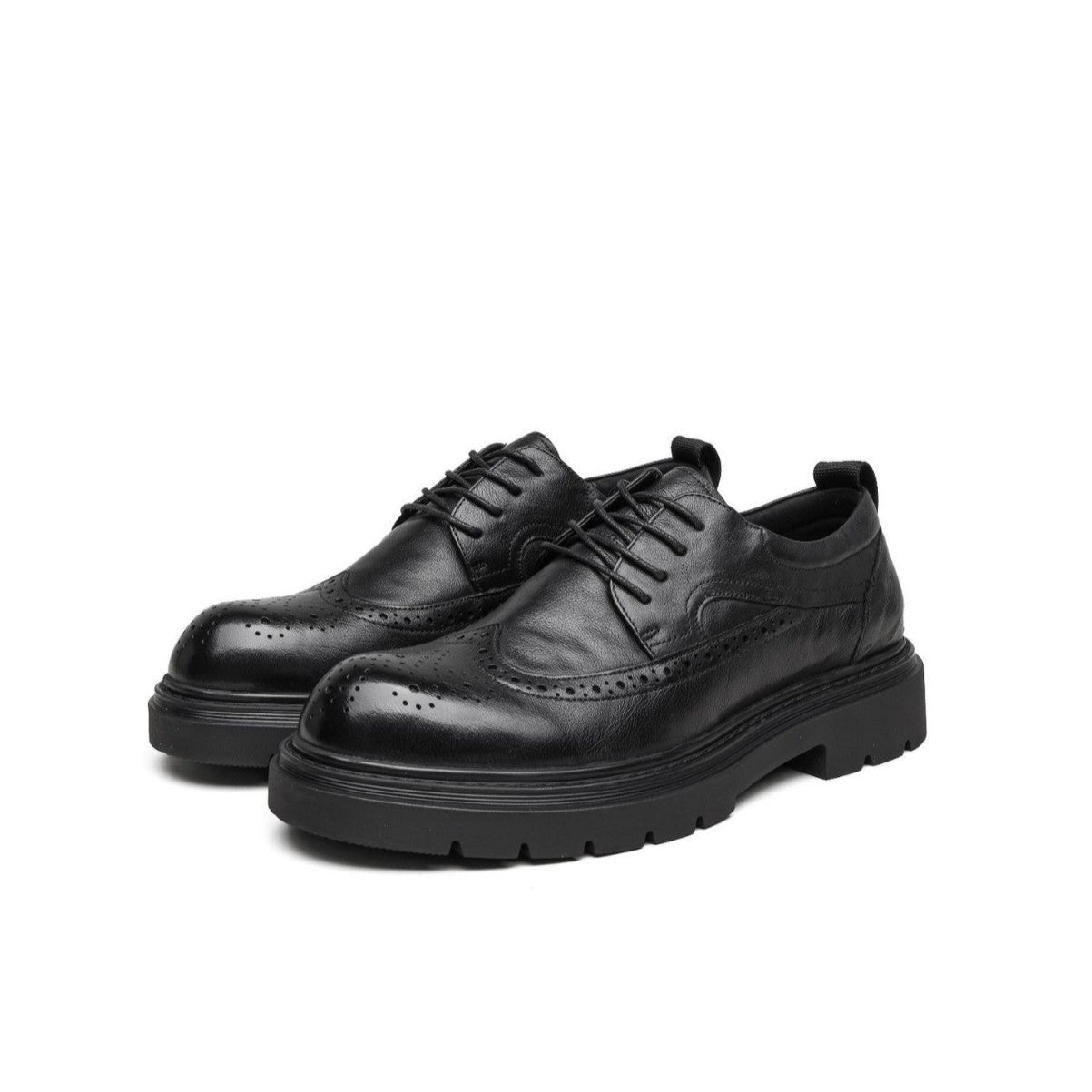 Men's Winter Brogue Craft First Layer Cowhide Leather Shoes