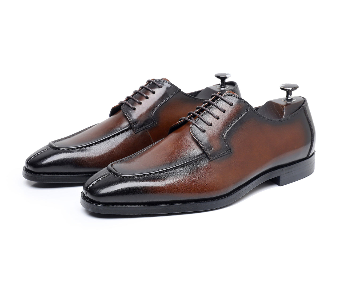 Men's Size Italian Norwegian Sewing Low Cut Leather Shoes