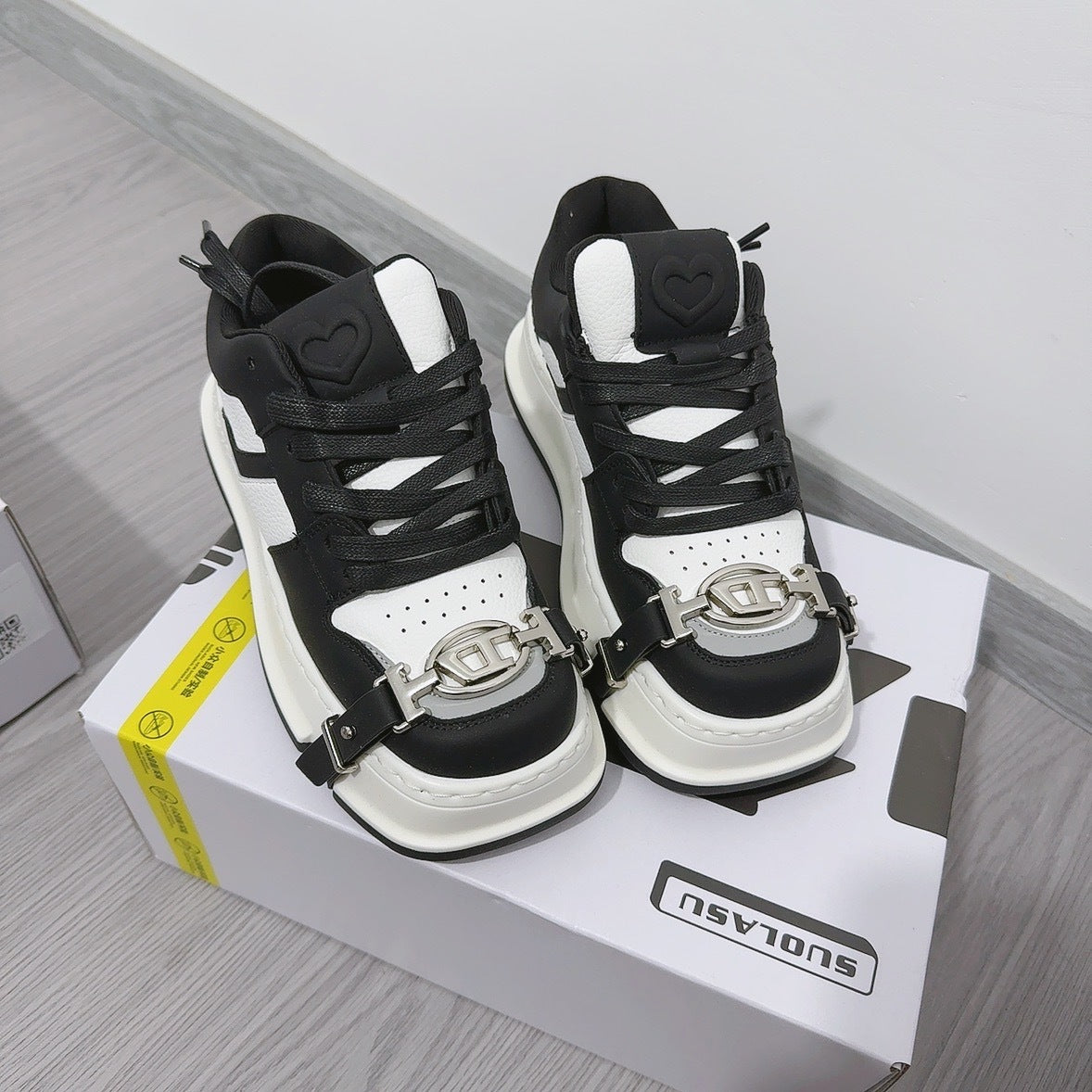 Men's Low Top Korean Fashion Spring Square Sneakers