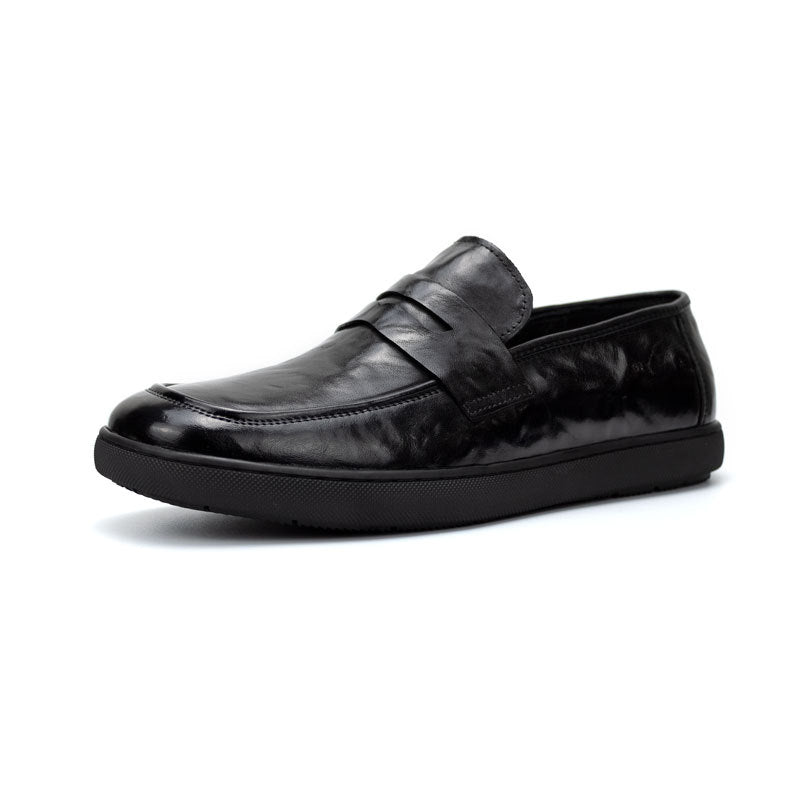 Men's Pattern Top Layer Cattlehide Fashion Business Formal Men's Shoes