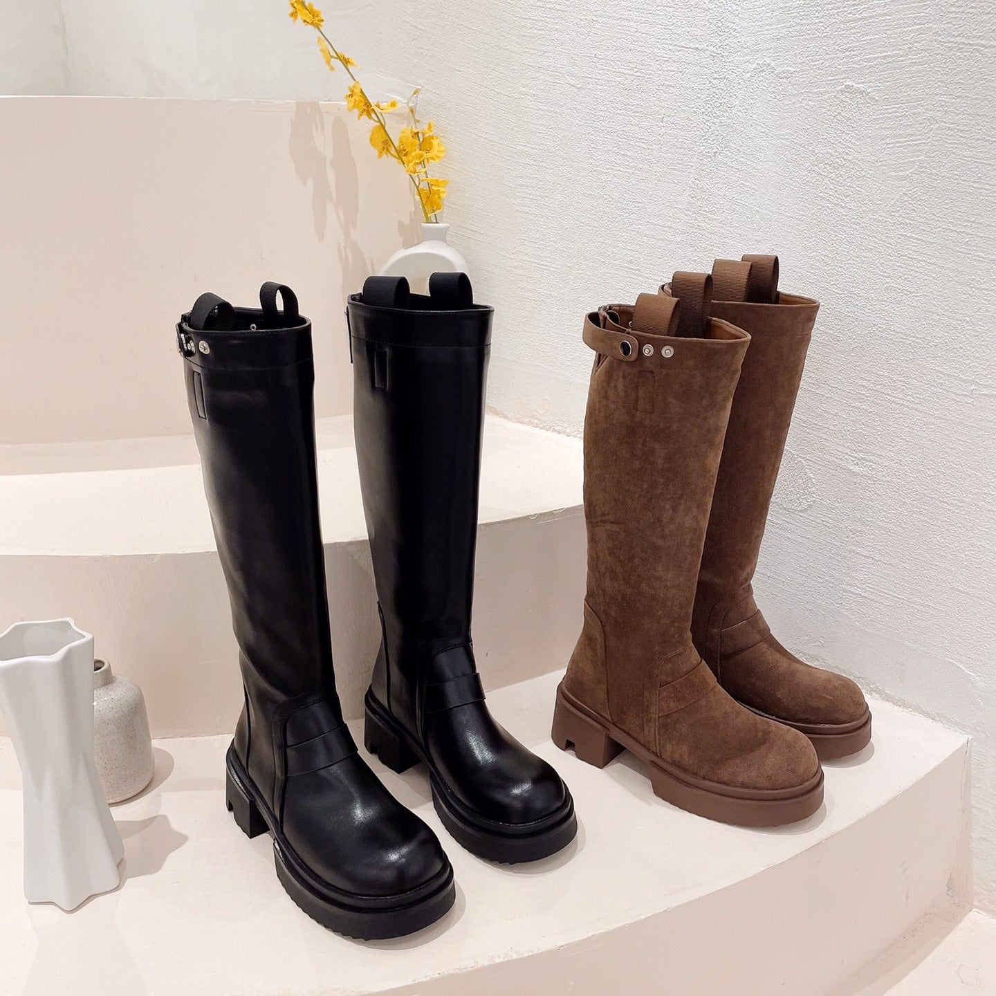Women's Bottom Stretch Thin Below The Knee Long Female Boots