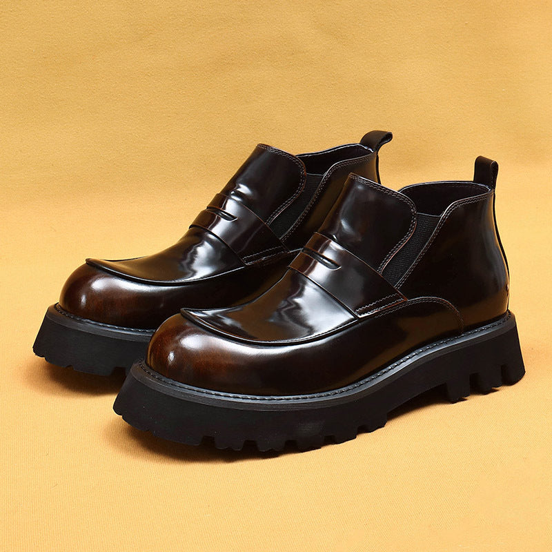 Men's Wide Toe Fat Feet Winter Fleece-lined Boots
